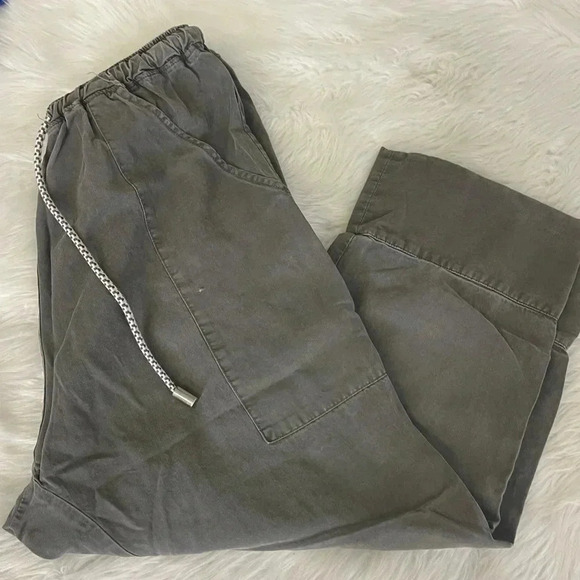 Natalie Busby Casual Crop Wide Leg Straight Pants Size Medium - Picture 4 of 8